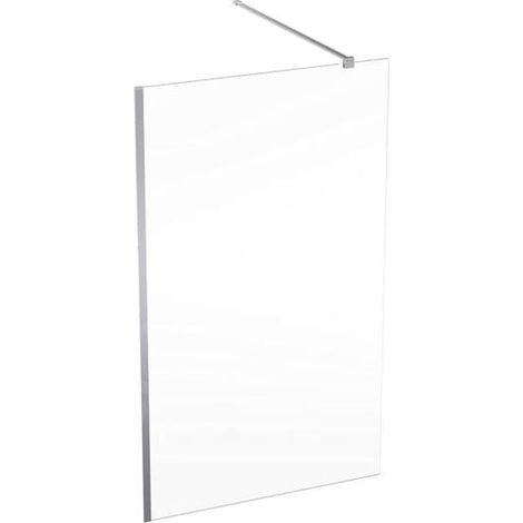 Geberit GEO - Paroi de douche Walk-In, 120x200 cm, argent/verre clair 560.159.00.2 (1/2)