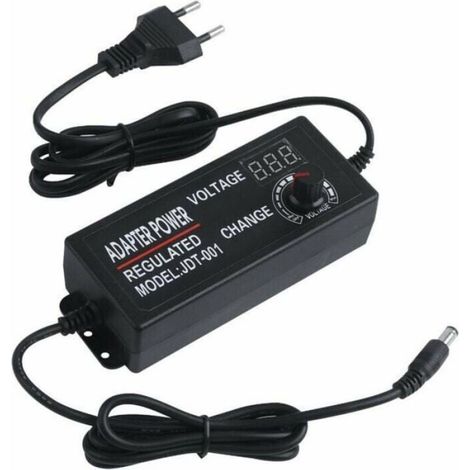 Transformateur D'éclairage Ajustable - Adaptateur Ac/Dc - Entrée 100-240 V - Sortie Réglable 3 V À 24 V - 3 A - Pour Bandes Led Et Équipements Électroniques (1/4)