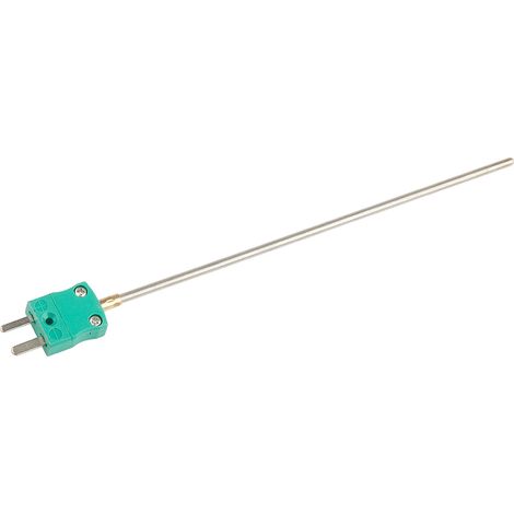 Thermocouple type K Ø 3mm, L 150mm, +1100°C max à Fiche mâle miniature ( Prix pour 1 ) (1/3)