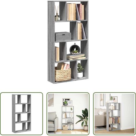 Holzregal - Bücherregal Grau Sonoma 60x20x120,5 cm Holzwerkstoff (1/5)