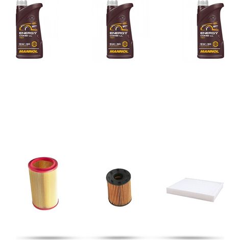 Kit tagliando 3 FILTRI e 3L OLIO compatibile con Lancia Delta III (844) 1.4 T-Jet 88kw dal 2008 (1/4)