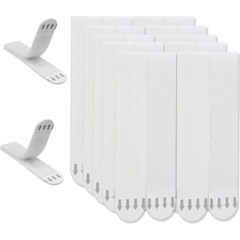 Languettes Accroche Tableaux 20 Paires(40 Bandes)–Fixation & Retrait Sans Dommage,Sans Clous ni Outils,Bandes Adhésives Forte Tenue,pour Cadre (1/5)