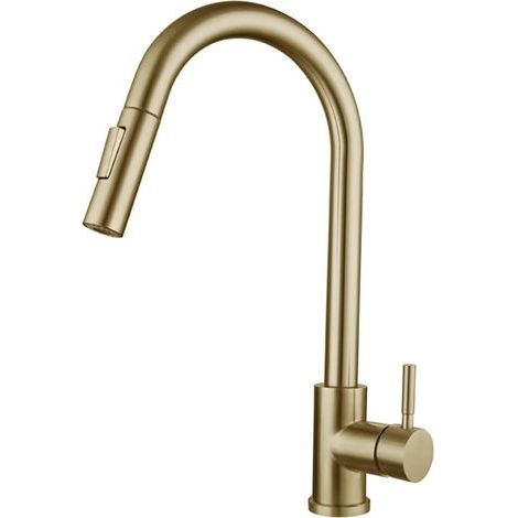 Robinet de cuisine tactile avec douchette extractible, robinet d'évier de cuisine à poignée unique pour cuisines de style campagnard moderne (1/4)
