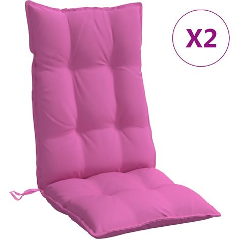 Maison Exclusive - Hochlehner-Auflagen 2 Stk. Rosa Oxford-Gewebe (1/5)