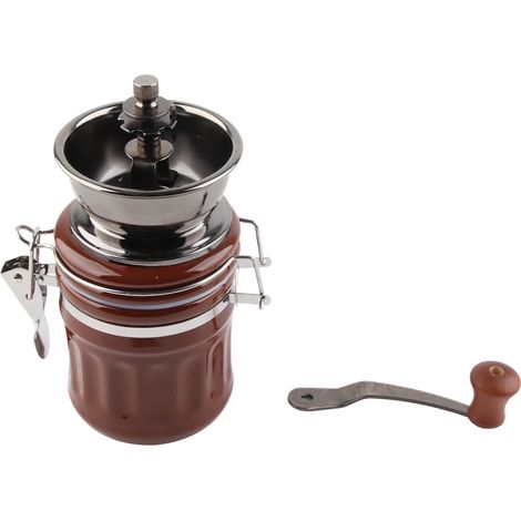 Moulin à café manuel en céramique avec mouture réglable pour expresso, cafetière à piston et café filtre, idéal pour la maison, le bureau et les voyages.-AquaForge (1/5)