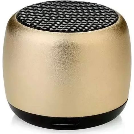 (Or) Mini enceinte Bluetooth étanche, portable, HiFi TWS véritable stéréo sans fil, excellente qualité sonore, volume élevé.