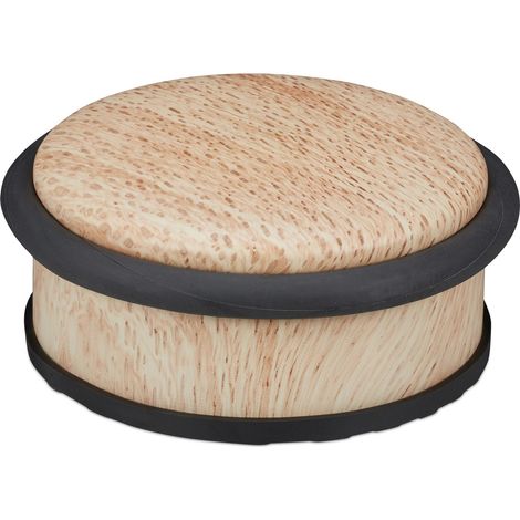 Elegante fermaporta antiscivolo 5 x 10,5 cm in acciaio inossidabile effetto legno 130009389