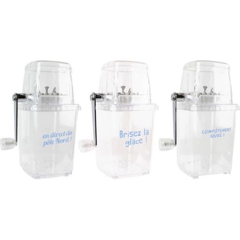 Broyeur à glace KV7141 - Manivelle - Transparent - H23,5 cm