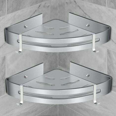 Quadratische Duschwanne, Badezimmerwanne, ohne Perforation, selbstklebende Duschwanne zur Wandmontage (2er-Pack) (1/4)