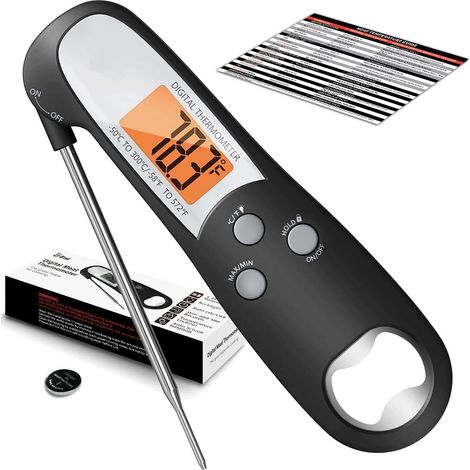Thermomètres à viande Thermomètre sonde pliable avec rétro (1/5)