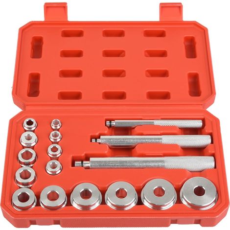 Kit 17 pièces pose roulements alu – Universel – Chasse joints, bagues, axe roue – Pour moto, vélo (1/5)