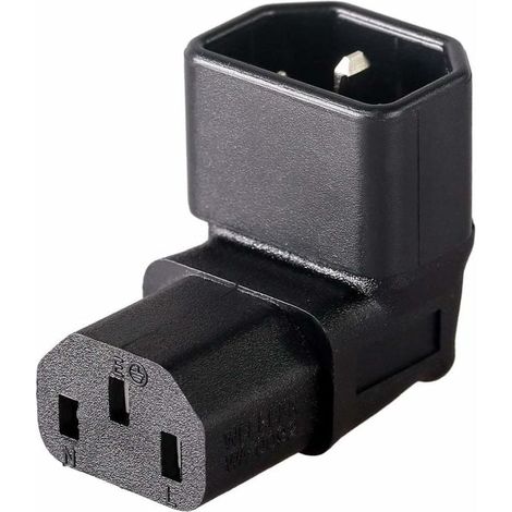 IEC C14 to C13 Power Supply/PDU Plug LCD TV Wall Mount 90 Degree Angle MUMU (1/3)
