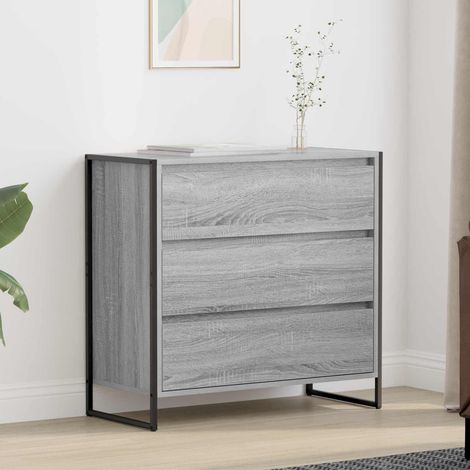 Sideboard Graues Sonoma 79 x 36 x 75.5 cm Holzwerkstoff