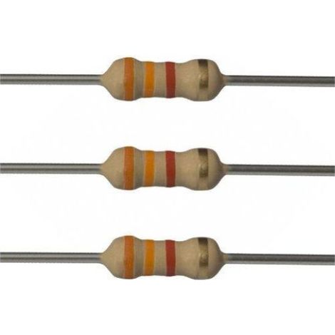 3M3 1/2W Kohlewiderstand 3,3Mg 1/2W 5% (1/2)
