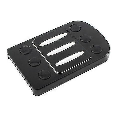Motorrad-Fußrastenabdeckung, groß, schwarz/verchromt, mit Bremspedalabdeckung für Harley Softail Touring CVO Electra Glide Dyna Fat Boy – Schwarz/Weiß