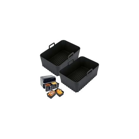 Juego de 2 accesorios para freidora de aire Ninja Foodi Max Dual Zone AF300EU AF400EU de 7,6 L a 9,5 L, accesorio de molde de silicona para freidora de aire Double Stack XL SL400EU, freidora de aire d