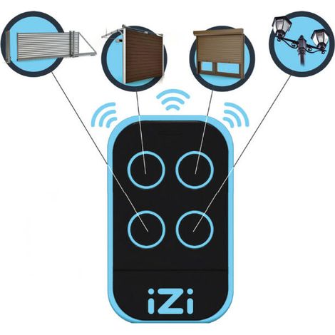 Mando a distancia universal para sistemas automatizados (portones, puertas de garaje, persianas, etc.) IZI ONE 4790833 para Puertas