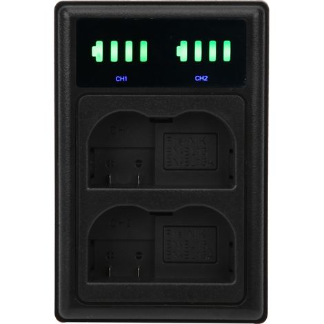 Caméra à double port Micro/TypeC avec double affichage et double station de charge pour batterie ENEL15/EL15A (1/5)