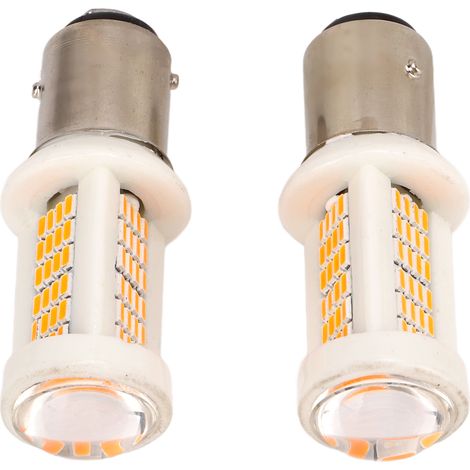 1 paire d'ampoules LED clignotantes 1000 lm haute luminosité, feu stop arrière, lumière jaune, universelles pour voiture et camion (1/5)