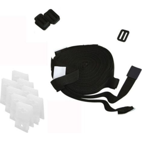 Ensemble de sangles + attaches x8 pour enrouleur piscine - (1/3)