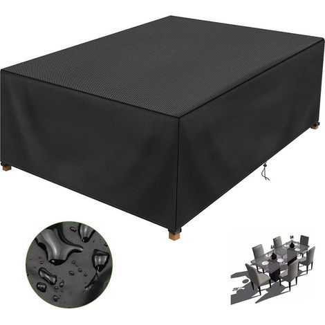 Housse Table Jardin 150x90x75 cm – Oxford 210D – Étanche, Anti-Vent, Anti-UV (1/5)