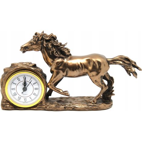 Horloge décorative sur pied - Figurine de cheval (1/5)