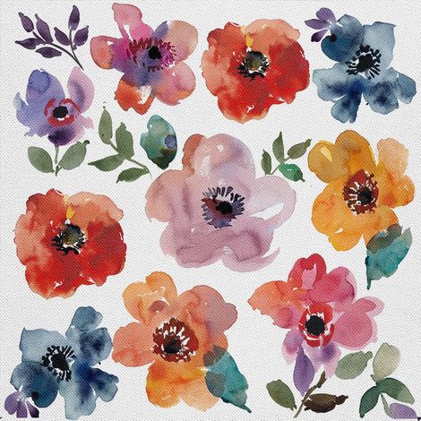 Tela decorativa para exteriores Oxford - Motivo floral I DX5282 (1/5)