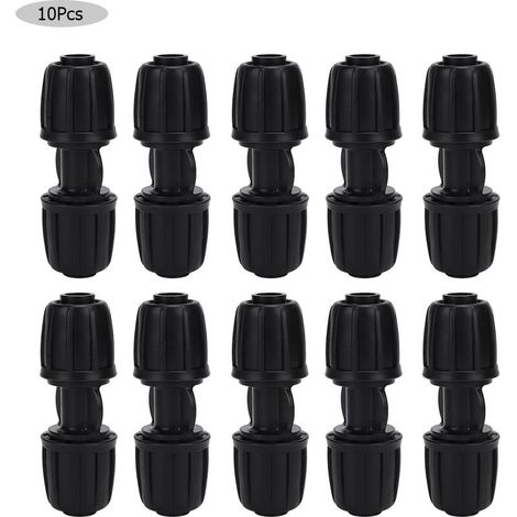 Lot de 10 connecteurs d'eau droits pour irrigation goutte à goutte Diamètre 16mm Installation facile sans outil POM durable (1/5)