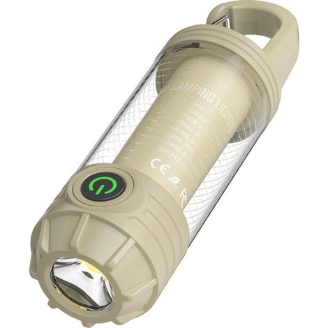 Lanterne de camping – Mini lanterne LED rechargeable – ABS – Kaki (1/5)