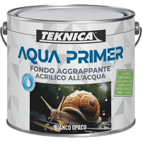 TEKNICA aqua primer fondo aggrappante universale all'acqua lt 2,5 bianco opaco
