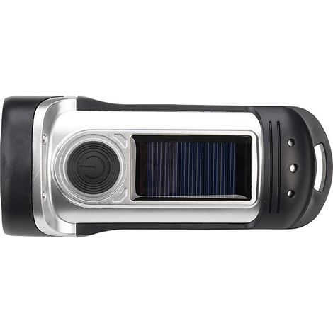 Lampe torche solaire à LED, lampe torche à manivelle, lampe torche rechargeable (1/5)