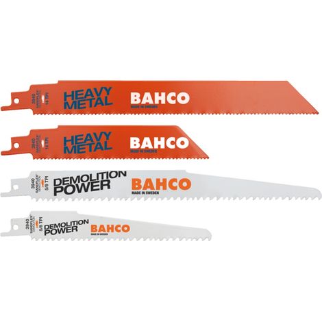 Bahco Sandflex Bimetall-Säbelsägeblätter-Satz für Schwermetalle und Abbrucharbeiten - 5-tlg.
