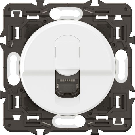 Legrand – Prise RJ45 cat6 FTP Céliane blanc – Transmission haut débit Gigabit Ethernet – Connecteur verrouillable – Compatible RJ45/RJ12/RJ11
