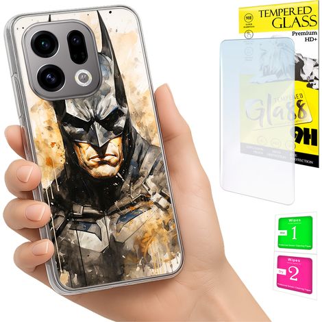 Funda para Oppo Find X9 con cubierta trasera y cristal 9H (1/5)