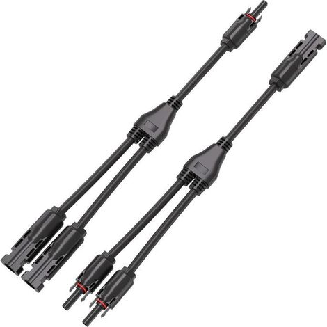 30 cm Solarpanelkabel mit 1 zu 2 Y-Typ Stecker, Y-Adapter für parallele Solarstecker