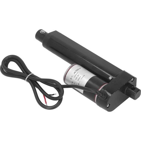 Actionneur électrique linéaire en alliage d'aluminium, course de 100 mm, force de 1000 N, engrenage métallique, avec interrupteur de fin de course, alimentation 12 V CC. (1/5)