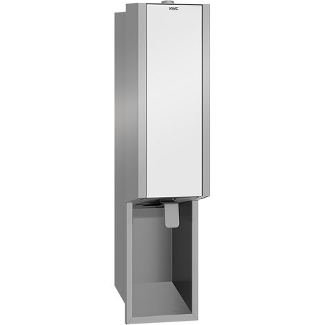 KWC AR Seifenspender, EXOS, Edelstahl, UP, 124x500x120 mm, Front ESG weiß
