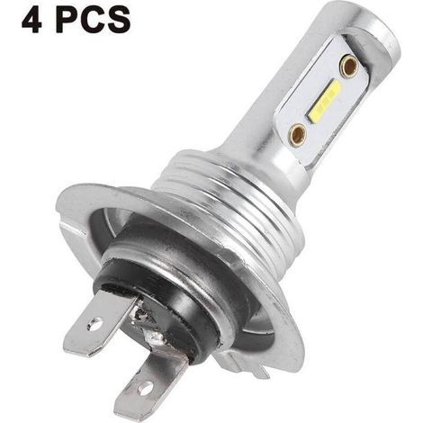 4pcs 1860 H7 80W haute puissance LED antibrouillard lampe phare de voiture ampoule 6000K lumiere blanche (1/5)