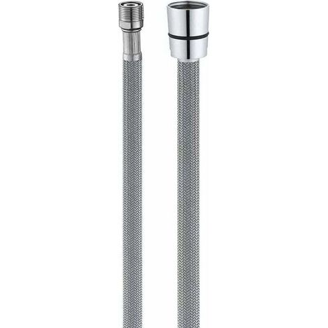 Tuyau de rechange pour robinetterie de cuisine – Flexible nylon gris M15 x 1/2' – Longueur 150cm – Compatible lavabo extensible (1/4)