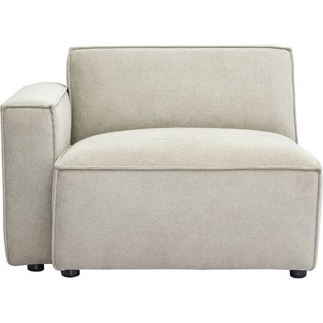 Linkes Eckmodul für ein Sofa aus beigem Samt-Effekt Textil SPLIT (1/5)