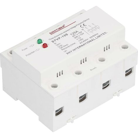 Spannungsschutzgerät, 3-phasig, 4-adrig, automatische Wiederherstellung, Netzteilschutz, AC 400 V, 125 A