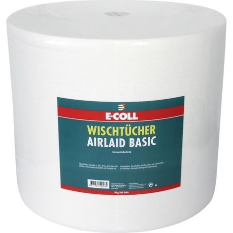 E-COLL Wischtuch Airlaid Basic 500 Blatt 30x38mm weiß (1/3)