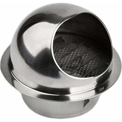 Grille Ventilation 150 mm Grille Aeration Inox Haute Qualité Grille Aération Extérieur Avec Moustiquaire Protège la Façade et Empêche l'entrée d'air Froid / Grille Inox (1/5)