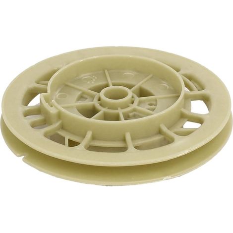 130 mm x 35 Kunststoff-Rückstoß-Starterrolle Riemenscheibe Ersatzteil Kaki (1/4)