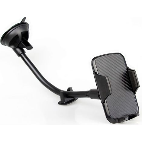Support Téléphone Voiture - Ventouse TPU - Bras Réglable 320 mm - Rotation 360° - Pour Pare-Brise Lisse - 1 Pièce (1/4)