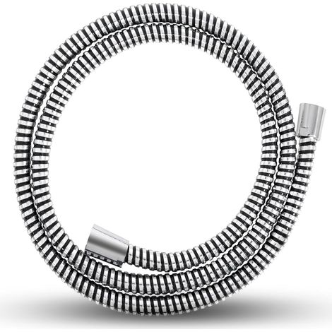 Flexible de Douche 1.6m en Acier Inoxydable, Tuyau Douche avec Revêtement Protecteur, Tuyau de Douche Anti-Torsion, Universel G1/2", Facile à Nettoyer, pour Salle de Bain, Chromé (1/5)