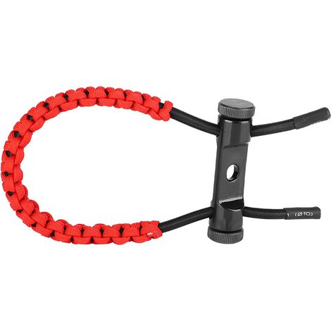 Sangle de poignet ajustable pour arc à poulies, corde en polyester tressé (Rouge) (1/3)