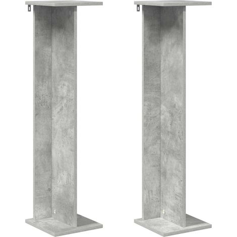 vidaXL Plant Stand 2 pcs Concrete Grey 25 x 25.5 x 100.5 cm