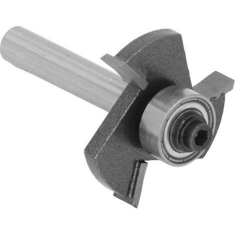 Fraise à rainurer en T, queue de 6,35 mm (1/4 po), 3 dents, roulement à billes, pour bois et contreplaqué, profondeur de coupe de 4,76 mm (3/16 po). (1/5)