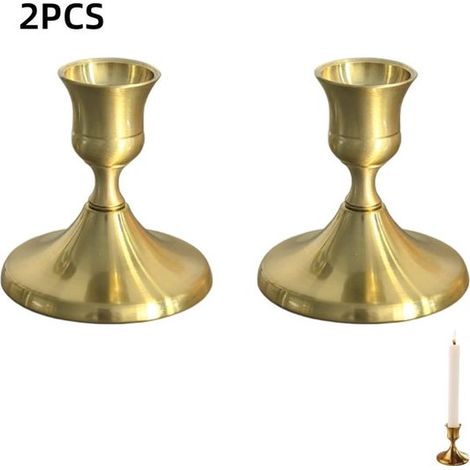Set di 2 portacandele decorativi per la casa, San Valentino, cene a lume di candela e matrimoni. Color rame. (1/5)